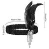 Chain Elastic Hair Band Korean Style Headband Masquerade Party Hair Accessories Feather Headwear