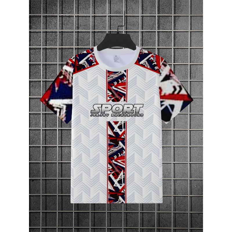 Original Fashion, Casual, 3D Digital Print Men s Short Sleeve T-Shirt, Crew Neck S