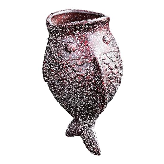 Noir Theory Fish Shape Planter Wall Mounted Hanging Flower Pot Decorative for Balcony Outdoor Patio Garden