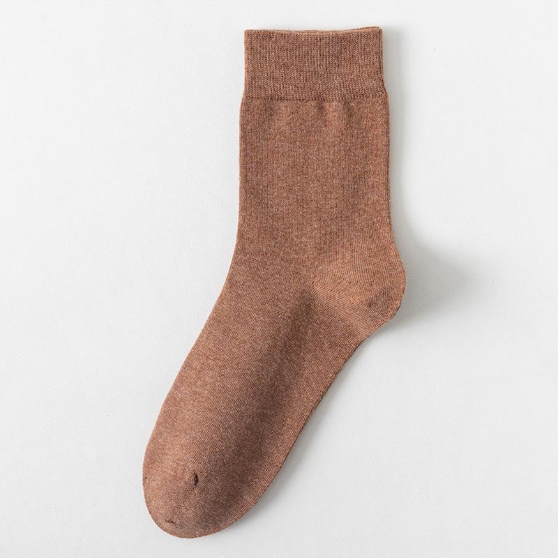 

Однотонные короткие носки, хлопковые носки, носки до середины икры, тонкие спортивные длинные носки до икры для мужчин на осень и зиму — универсальны 1 pair коралловый