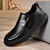 Fashion 2025 Men's New Designer Leisure Soft Cow Leather Shoes Spring Autumn Fashion Black Loafers Male Solid Color Dress Shoes Man