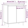 VidaXL Buffet Sonoma gris 60x35x70 cm Bois d'ingénierie 827154