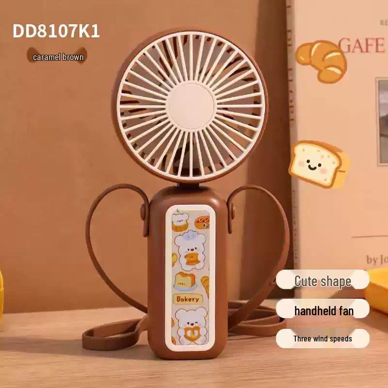 Rechargeable Cute Cartoon Mini Fan with Three Speeds & Desktop Stand 1