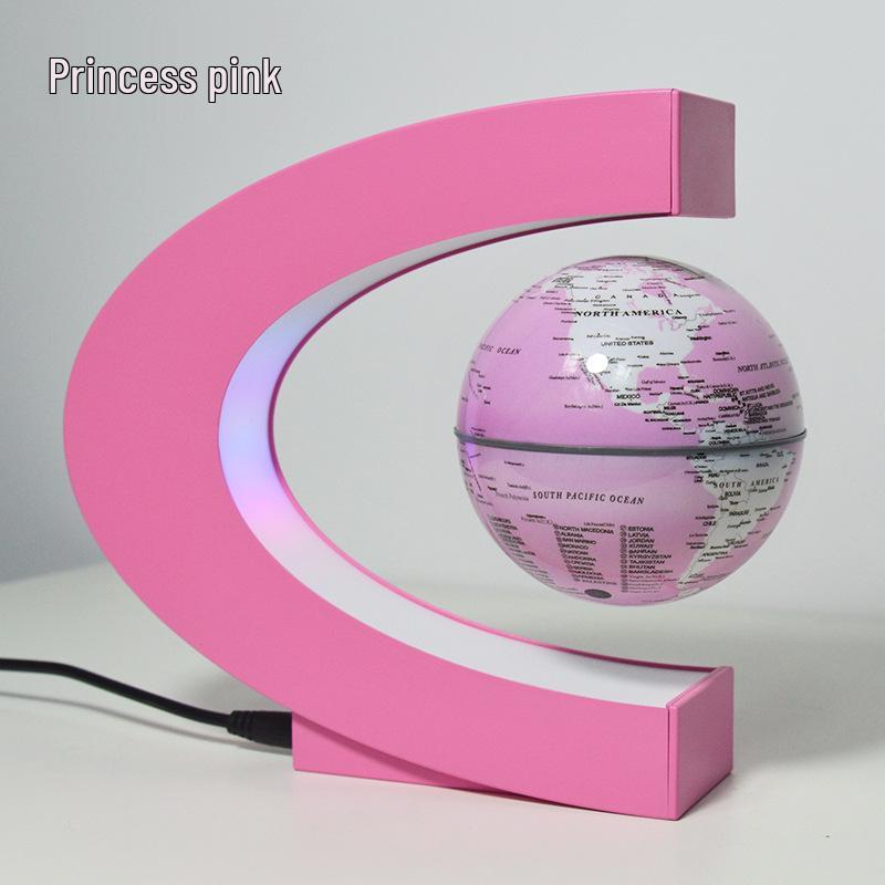 C-Shaped 3-Inch Magnetic Levitating Globe - Unique Valentine's Day Gift & Creative Home Decor Ornament
