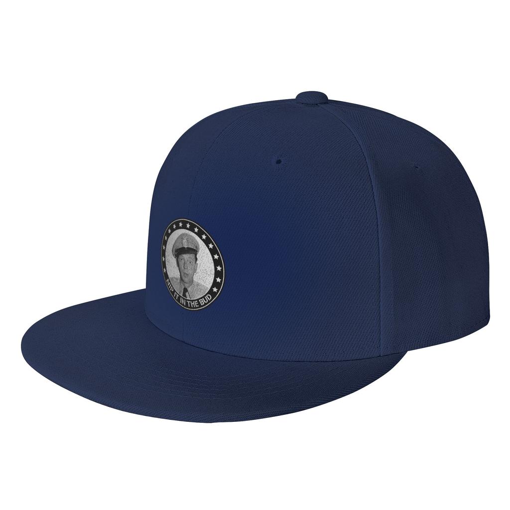 Fashion Barney Fife Nip it in the Bud Flat Brim Sun Hat Denim Fabric Baseball Cap Luxury Women Cap