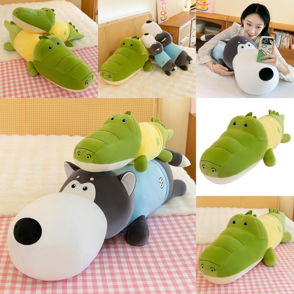 Cartoon Big Headed Crocodile Dogs Animal Stuffed Plush Toy Dolls Birthday Gift