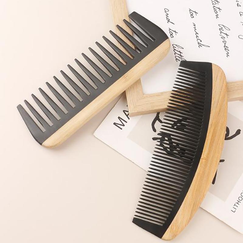 Pettini per capelli in legno di bambù naturale, antistatici, per la cura dei capelli, massaggio sano