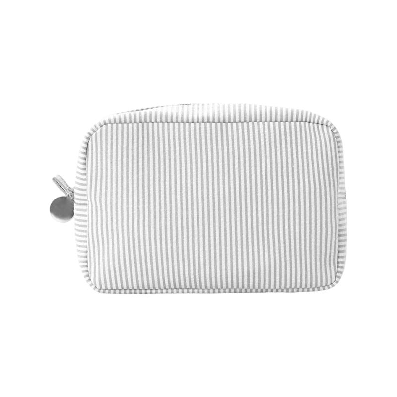 Toiletry Bag Stripe Makeup Bag Travel Cosmetic Bag Aesthetic Storage Bag Lovely Cosmetic Brush Case for Woman Girls