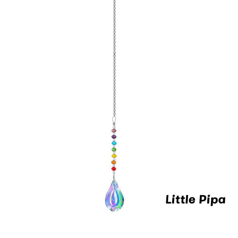 1Pc Colorful Crystal Sun Catcher Rainbow Maker with Hanging Chain for Home Decoration Thanksgiving Theme