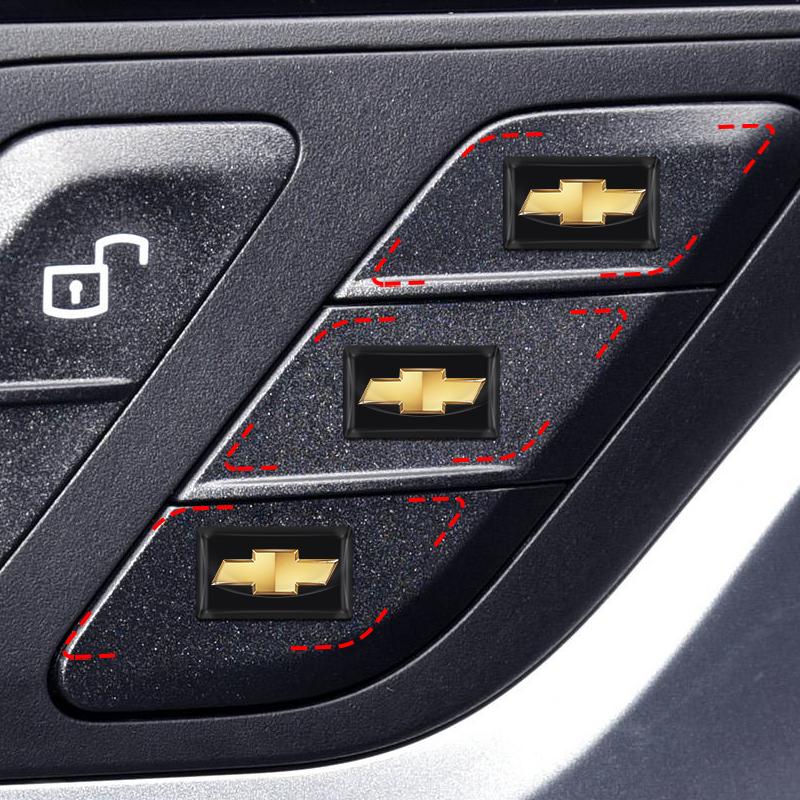 2/5/10 szt. Naklejki 3D z włókna węglowego na kierownicę z logo samochodu dla Chevrolet Cruze Equinox Captiva Trax Malibu Tahoe Impala Sonic