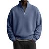 2025 EU Cross-border Men's Casual Half-Zip Hoodie | Autumn/Winter Waffle Knit Polo Shirt