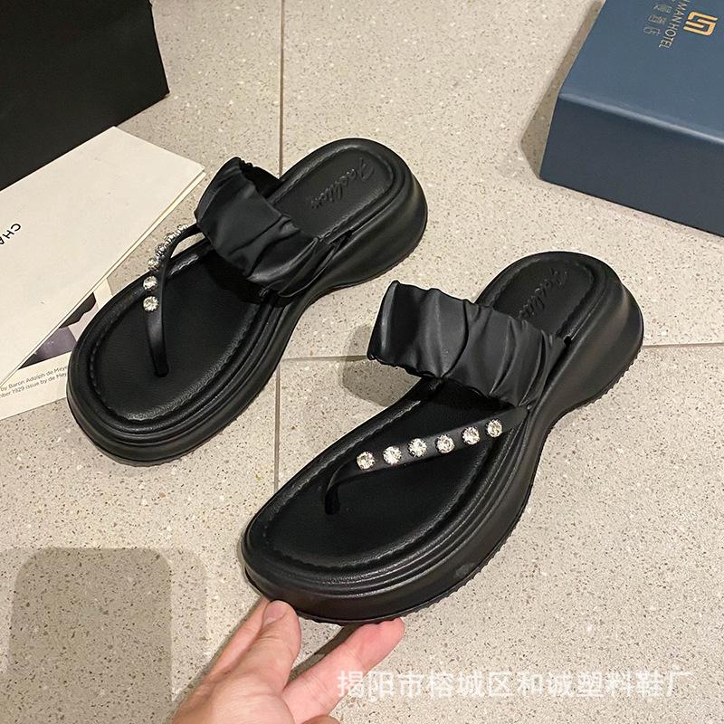 Fashion Whoholl Brand Flip Flops Women Summer Shoes Outdoor Slippers EVA Rubber Platform Beach Slides with Thick Cushion Non-slip 40-41