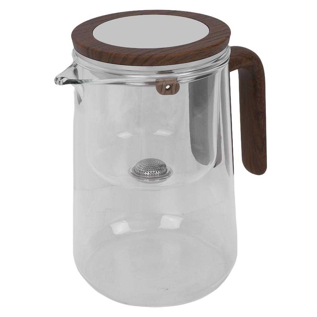 Water Separation Teapot Heatproof Glass Teapot Transparent 800ml Tea Kettle for Home Restaurant