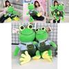 Cute Plush Frog Toy With Shoulder Strap For Kids' Sleeping Companion