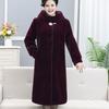 Autumn and Winter Imitation Rex Rabbit Fur Coat Women's Imitation Mink Fur Coat Long Thickened Large Size Hooded