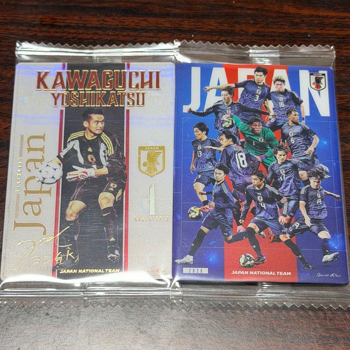 Used Japan National Soccer National Team 2026 Twin Wafer SP Rare Kawaguchi Yoshikatsu Collection