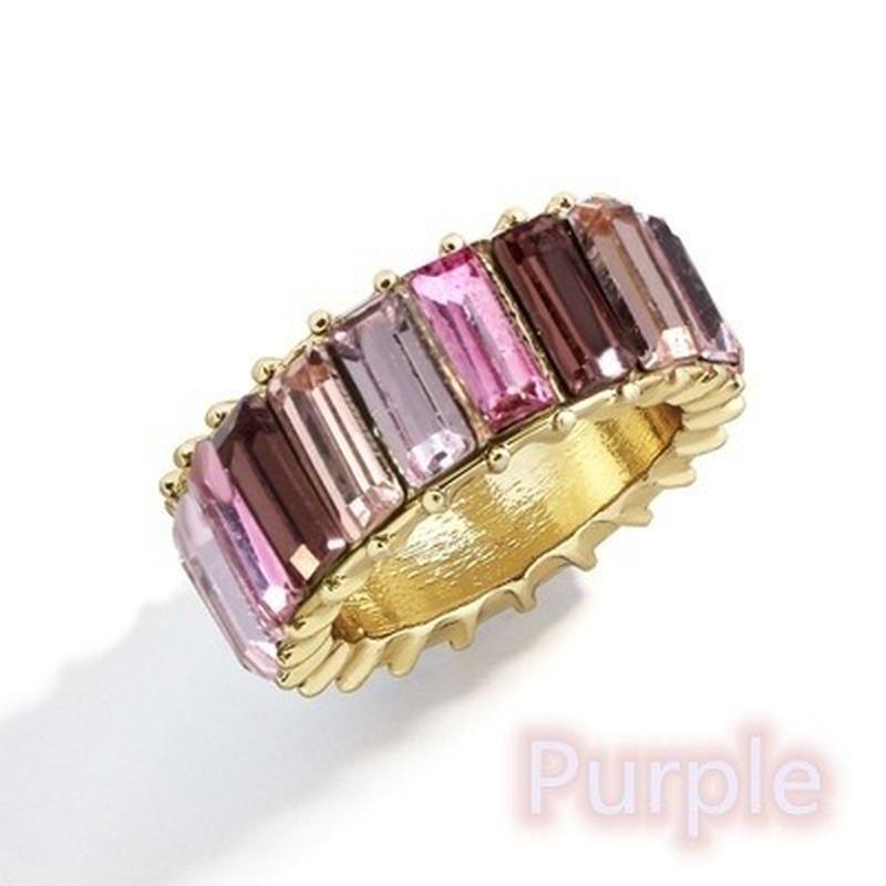 2020 Creative Square Rainbow Rhinestone Ring Women Knuckle Finger Rings Jewelry Gift MIT