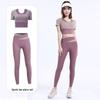 Women's Bare-Feel Yoga Crop Top & Pants Set