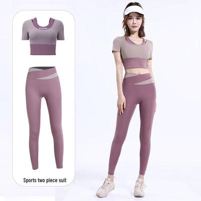 Damen Yoga Crop Top & Hose Set mit Bare-Feel