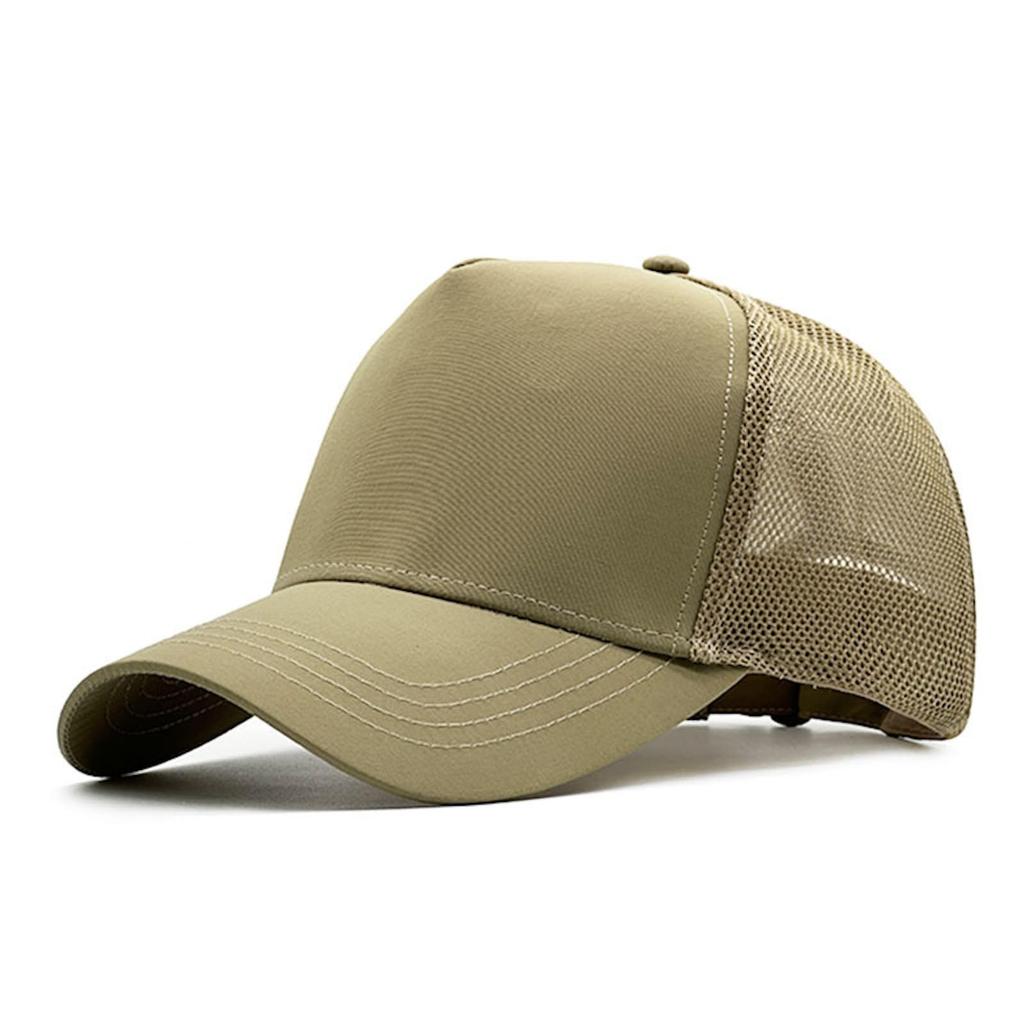 HABERI Mesh Trucker Large Sizes Solid Golf Men's Cap, 60-65cm, Color, (JP, Alphabet, XL, 60-65cm, Beige)