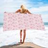 Rosa Schleife Badebecken Strandtuch - Superweiches saugfähiges Handtuch Perfektes Geschenk für weibliche Freunde