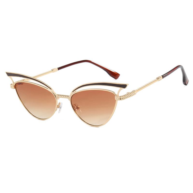 Hollowed Sexy Cat Eye Sunglasses for Women Fashion Trendy Luxury Brand Designer Casual Outdoor Sun Glasses Y2k Shades Eyewear