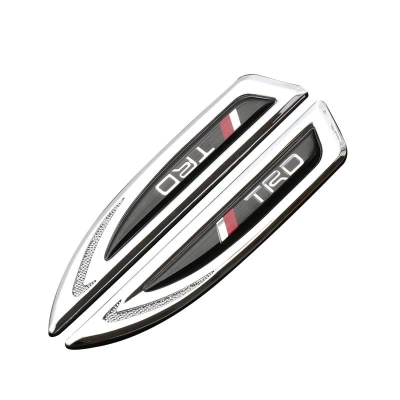 

Эмблема на крыло автомобиля, боковая накладка на крыло, спортивная накладка на крыло, 3D наклейка-эмблема, металлическая наклейка TRD серебряный