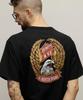 Schott NYC "EAGLE AND RIBBON EMBROIDERED" T-SHIRT, Men's Size M, Black (782-4134004)