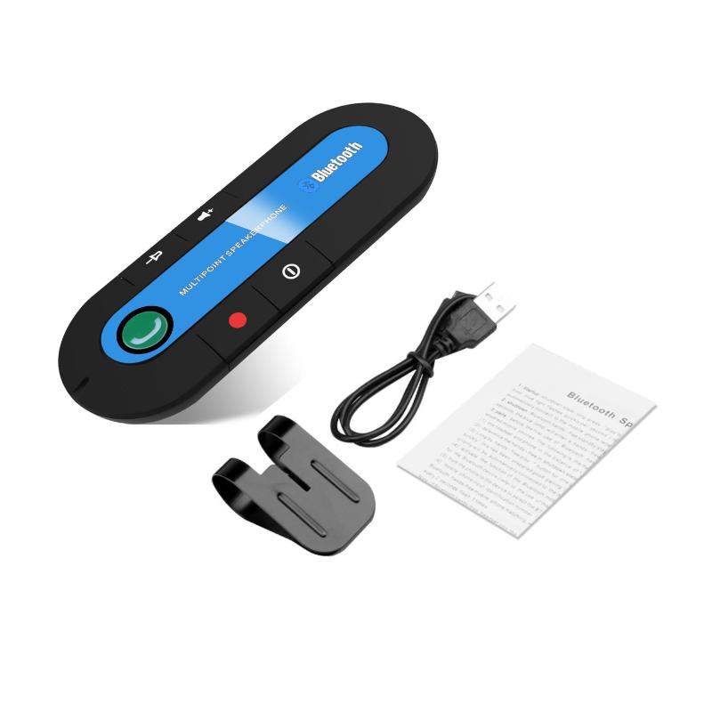 

Многоточечная громкая связь 4,1 + EDR, беспроводной Bluetooth, автомобильный комплект громкой связи, MP3-плеер для IPhone, Android, Прямая поставка music player синий