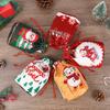 1/5Pcs Christmas Drawstring Gift Bags Santa Snowman Candy Snack Packaging Pouch Bag Christmas Party Decoration New Year Supplies
