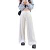 Women's Autumn Retro High-Waisted Wide-Leg Double-Button Jeans