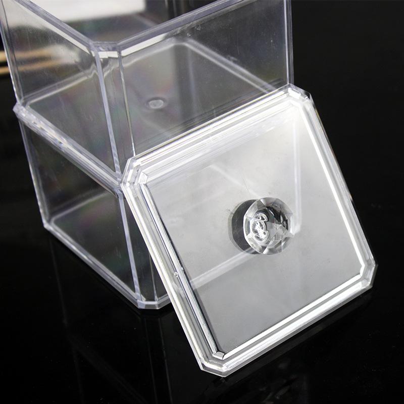 1/2/3 Průhledný úložný box na vatové tyčinky Organizér na make-up Akrylový úložný box Kosmetický box na vatové tyčinky Koupelna Ložnice Úložný prostor