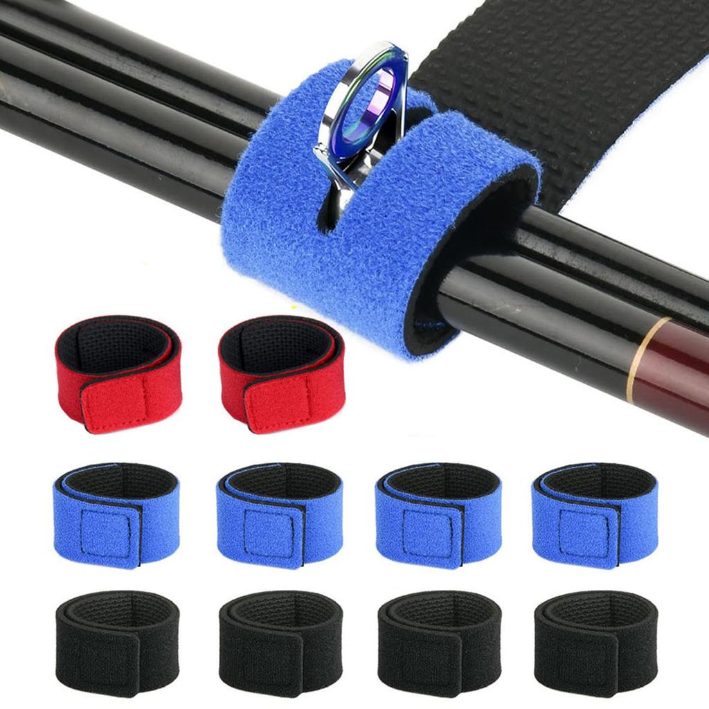 5PCS Fishing Rods Belt Fishing Rod Ties Stretchy Fishing Pole Straps Fishing Gear for Outdoor Fishing Enthusiasts