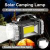 Multi-function Flashlight USB Solar Charging Dual-Purpose Lighting COB Work Light for Hurricane Emergency Hiking Camping