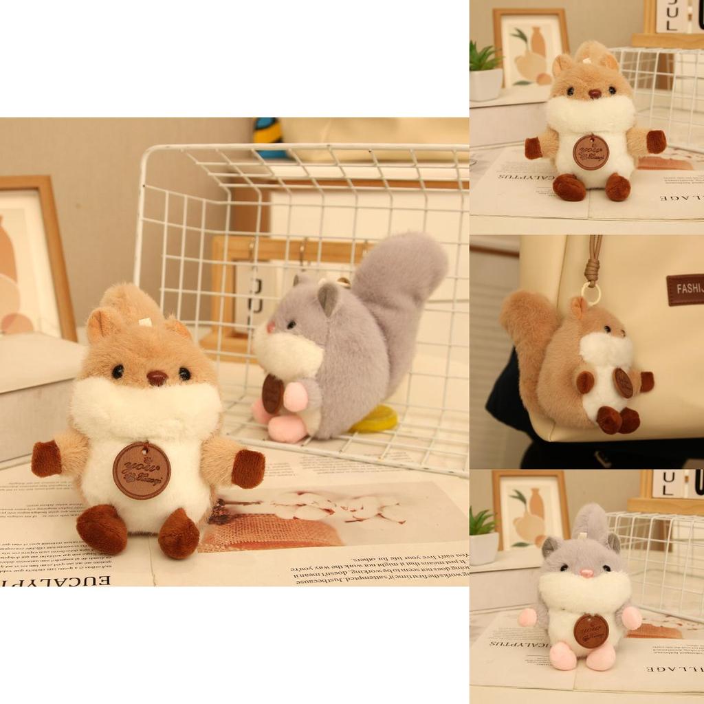 Eichhörnchen Plüsch Schlüsselanhänger Für Mädchen Jungen Niedliches Tier Cartoon Zubehör Für Schultaschen