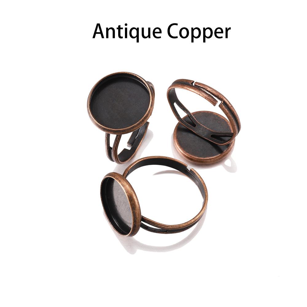 

10 шт./лот, регулируемая пустая основа для кольца, подходит для диаметра 10, 12, 14, 16, 18, 20, 25 мм, стеклянные кабошоны, лоток для настроек камеи, кольцо для изготовления ювелирных изделий своими руками 25mm x 10pcs