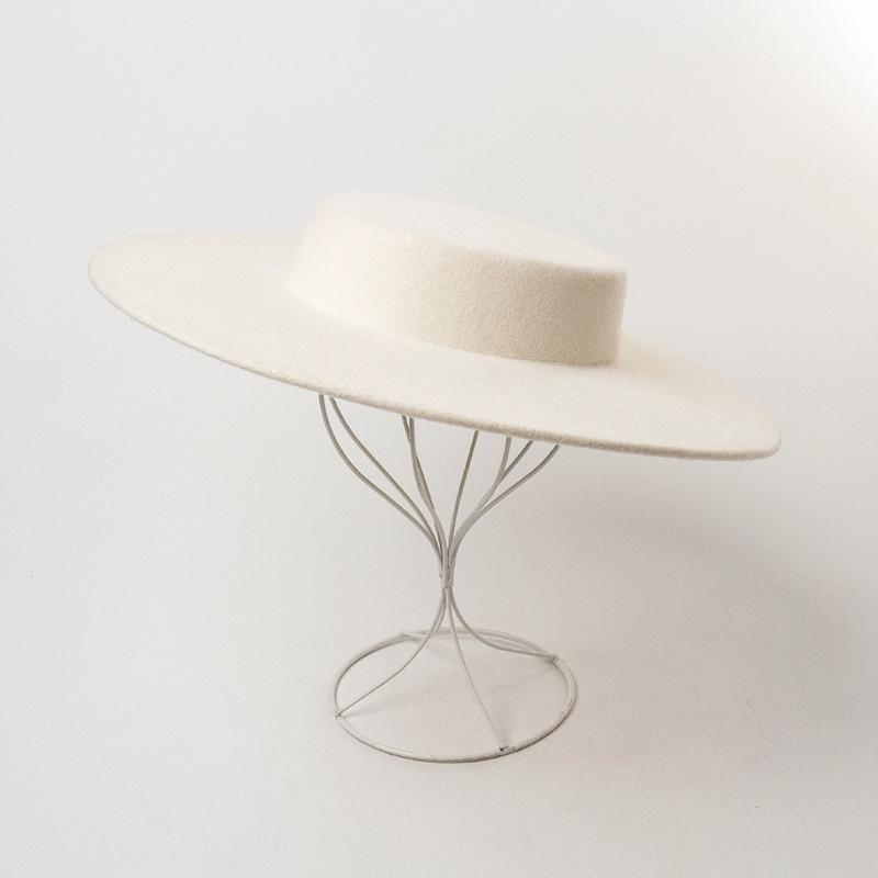 

Model Show Fashion Winter Ins Chic Wool Simplicity Lady Fedoras Hat Cap Women Leisure Hat M