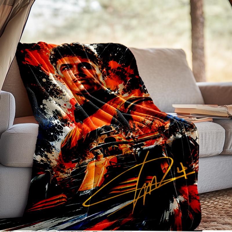 Coperta Leggera Lando Pilota di Corse Ideale per Letto Perfetta per Viaggi, Campeggio, Soggiorni, Uffici, Divani, Regalo di Natale per Fan