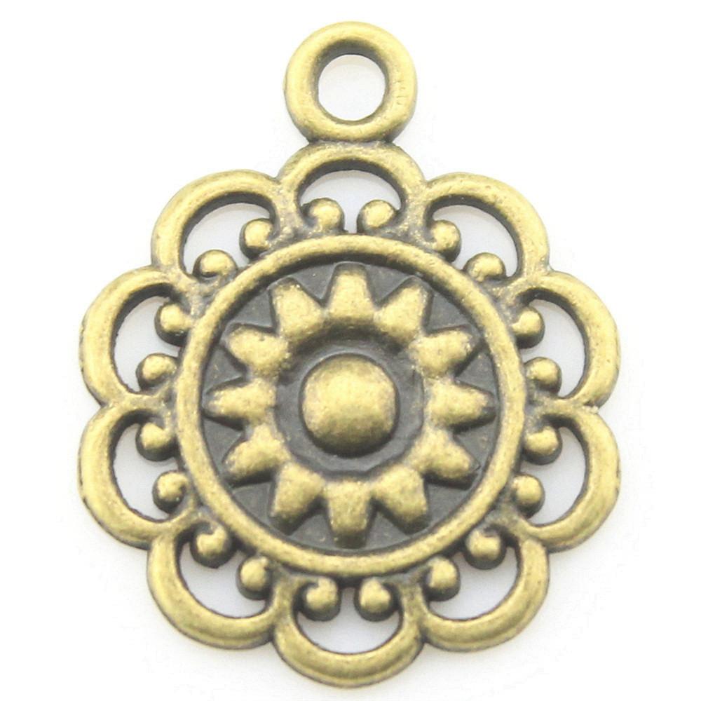 Flowers Of Life Charms Vintage Alloy Pendants For Nature Inspired Jewelry Making