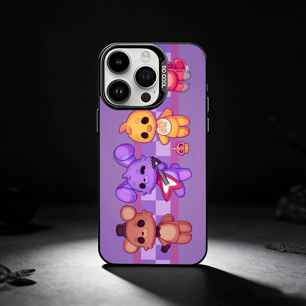 Five Nights At F-Freddys F-Fnaf Phone Case For iPhone 17,16,15,14,13,12,11 Plus,Pro Max,XS,Colored silver phone case