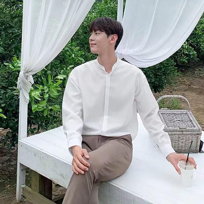 Pánská košile s dlouhým rukávem podzimní modely pánské košile temperament Slim inch