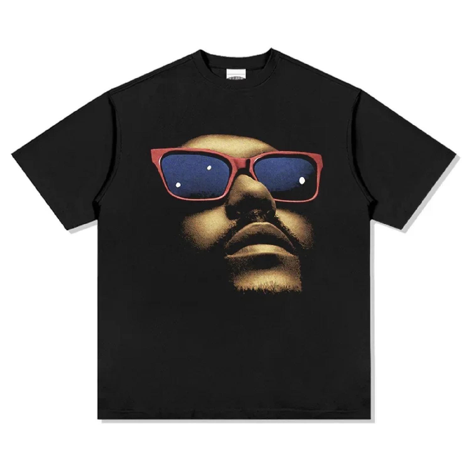 2025 New Summer Classic American Retro Portrait Screen-printed Short-sleeve Pure Cotton Men s T-shirt Streetwear Unisex Harajuku S