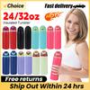 24/32oz Thermosbecher doppelwandig Edelstahl Weltraumkessel Vakuumflaschen Isolierbecher mit Griff Sportwasserflasche Becher