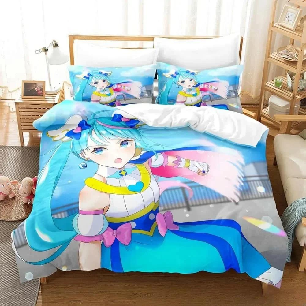 Comforter 3D Anime Kawaii Girls Sora Harewataru Bedding Set Single Twin Full Queen King Size Bed Set Adult Kid Bedroom S