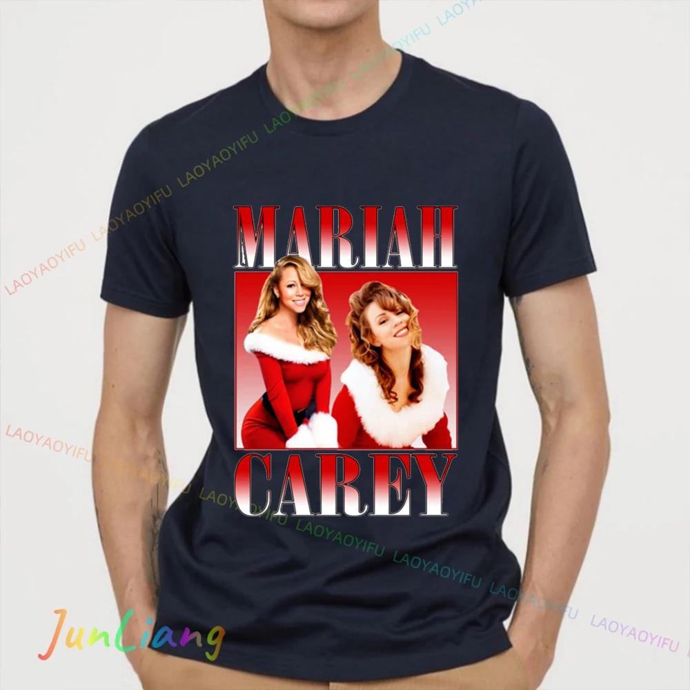 Maglietta Hip Hop Musicale Mariah Carey unisex Mistero casual girocollo manica corta Harajuku Y2K abbigliamento classico