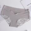Women Ice Silk Seamless Low Waist Lace Sexy Breathable Ladies Panties