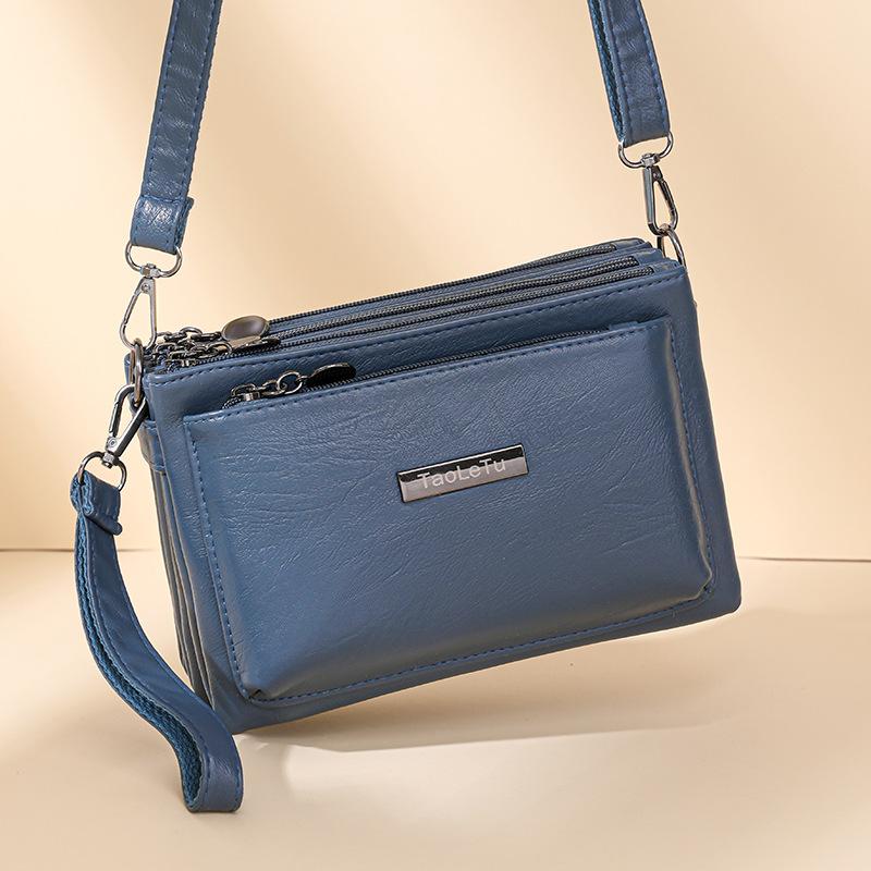 Niche Texture Shoulder Bag Women's 2025 New Fashion Multi-compartment Women's Change Bag Soft Leather Hand Carry Messenger Bag