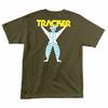 T-shirt Skateboard TRACKERMAN LOGO Tracker Trucks Vert Armée Unisexe