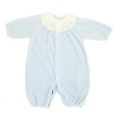 Baby Mode weich gedrehte Baumwolle Wolke Saxe Blau Strampler, Flausch, Zwei-Wege-Overall, Muster, 785003,