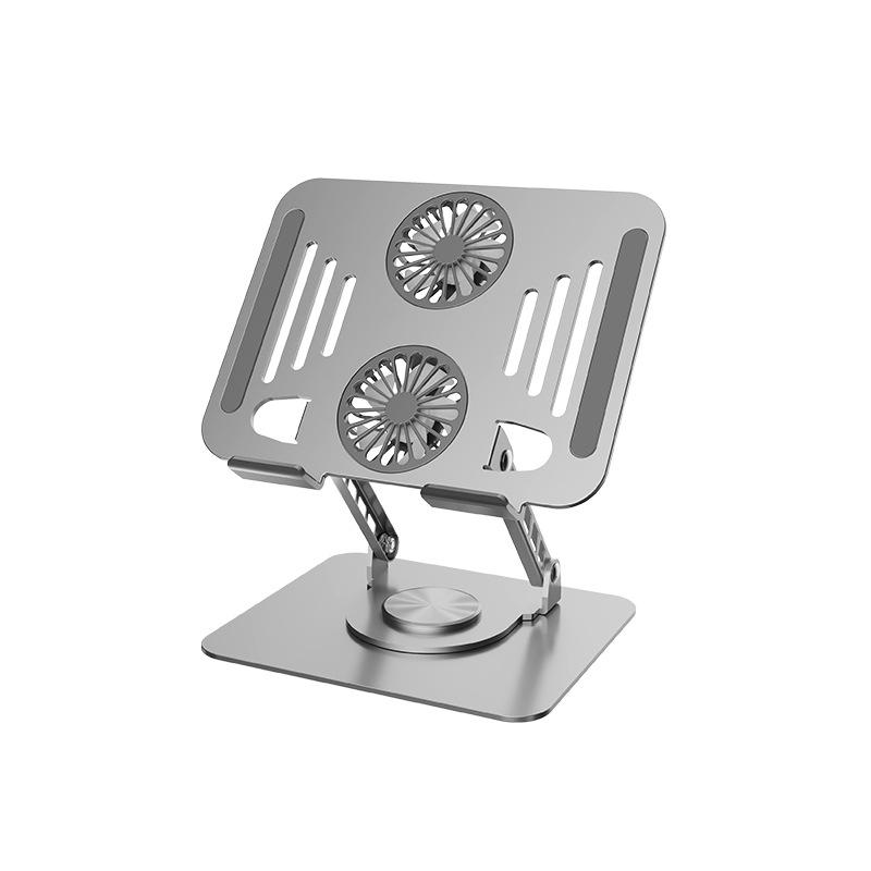 2025 Rotatable & Foldable Laptop Riser: Alloy Heat-Dissipation Stand with Flat, Rotating Monitor Feature.